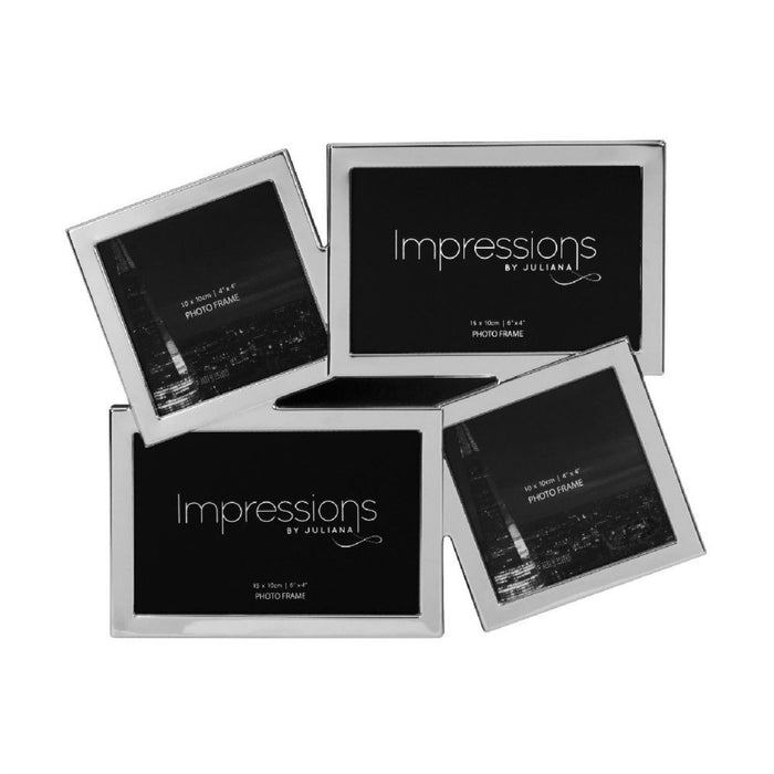 Impressions Silver Plated Overlapping Multi Photo Frame