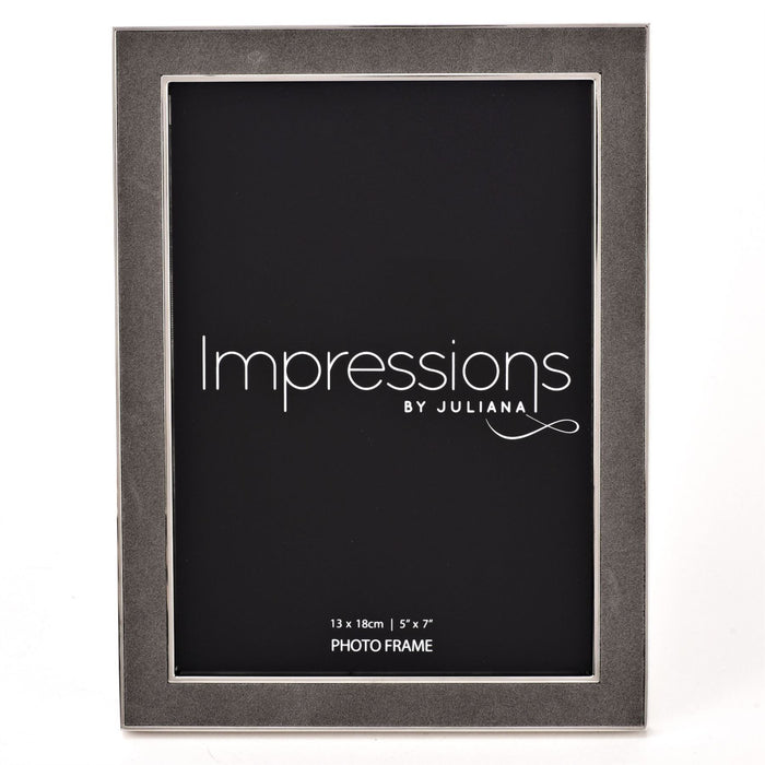 Impressions Grey Velvet Photo Frame