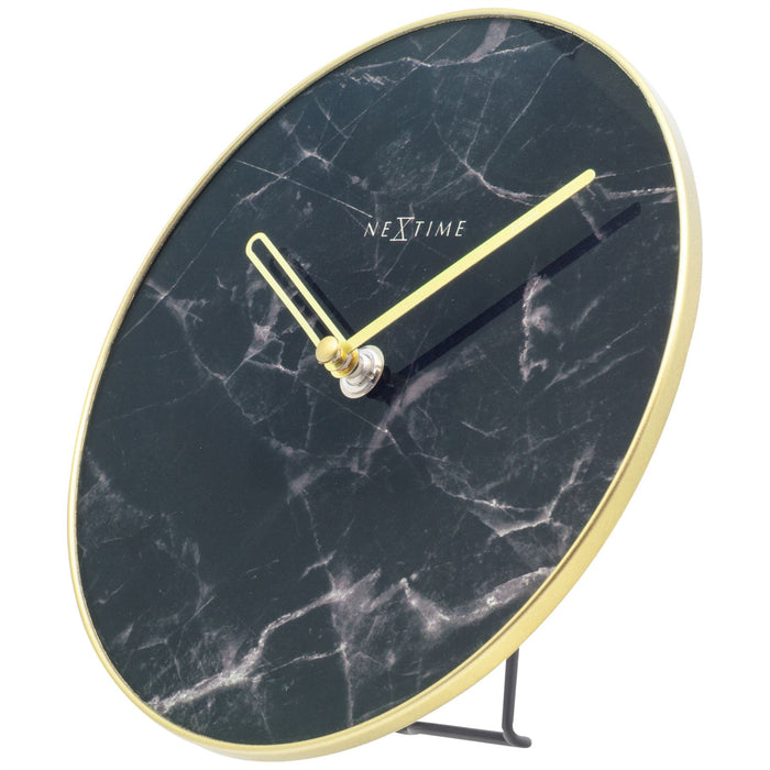 NeXtime Glass Marble Effect 20cm Table / Desk Clock