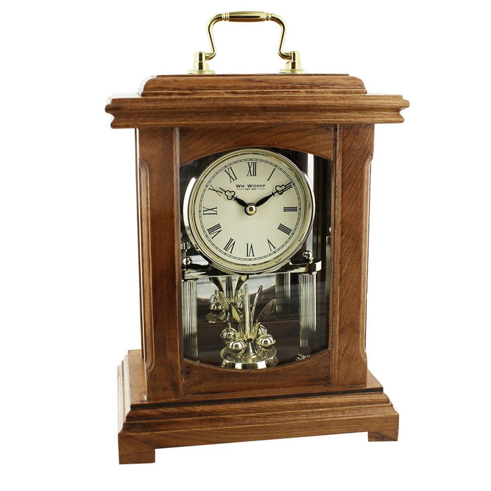Wm.Widdop Light Wood Lantern Style Mantel Clock