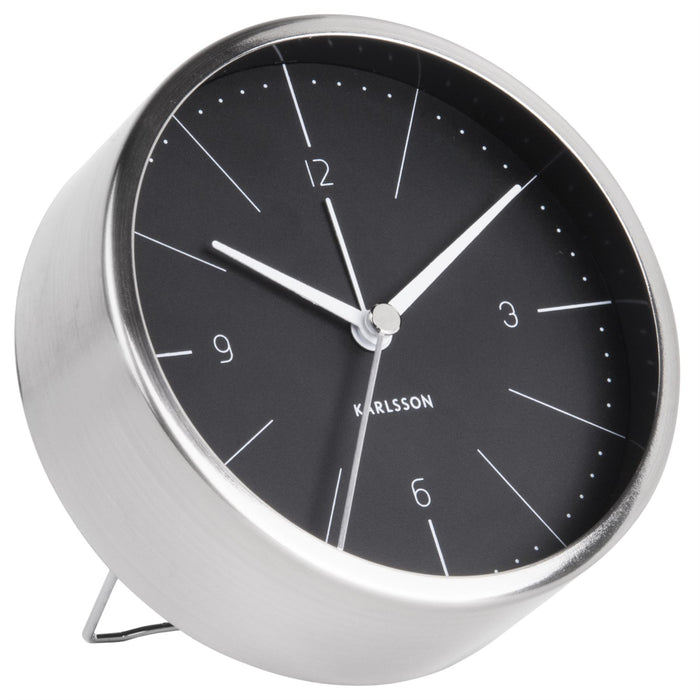 Karlsson Normann Brushed Steel Alarm Clock
