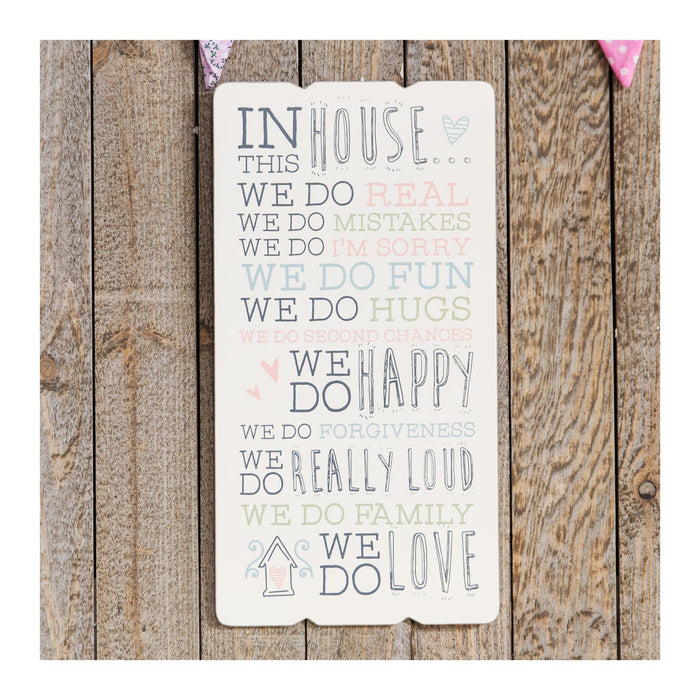Love Life House Sentiment Wall Plaque