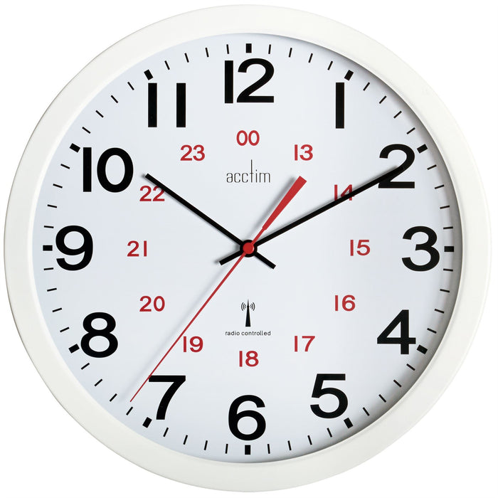 Acctim Controller Wall Clock in White