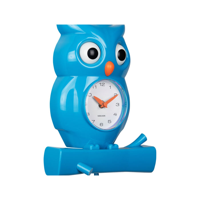 Karlsson Owl With Moving Eyes Pendulum 37.5cm Wall Clock