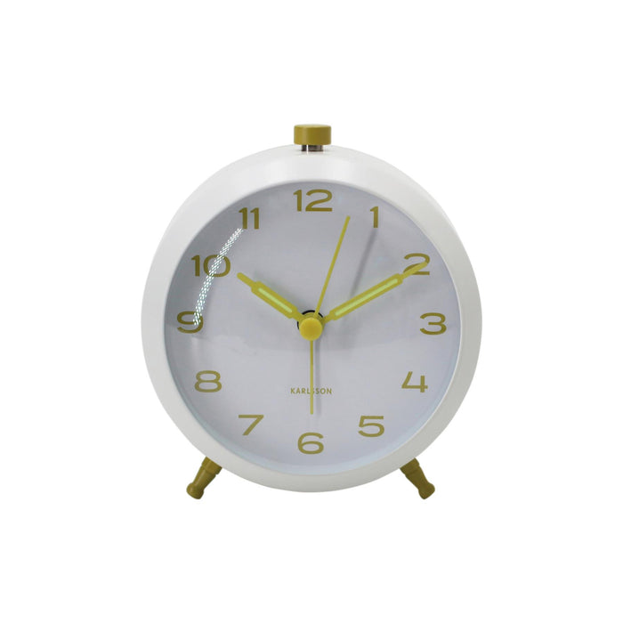 Karlsson Button Retro Analogue Alarm Clock
