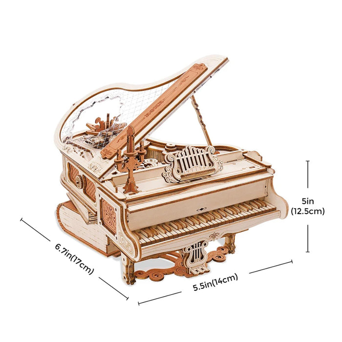 Robotime ROKR Magic Piano 3D Musical Box Wooden Model Kit