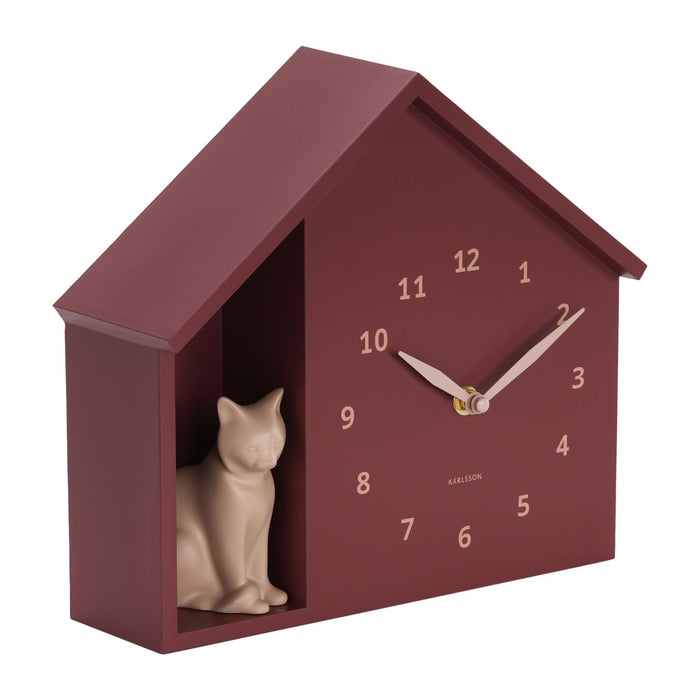 Karlsson Sitting Cat Meowing Wall Clock