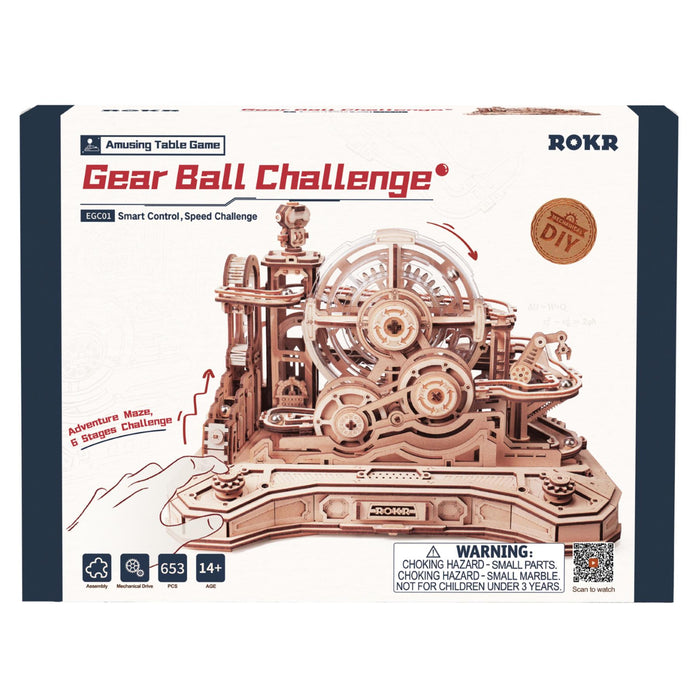 Rokr Gear Ball Challenge Wooden Puzzle Kit