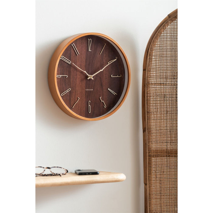 Karlsson Wooden Silent Wall Clock Rama