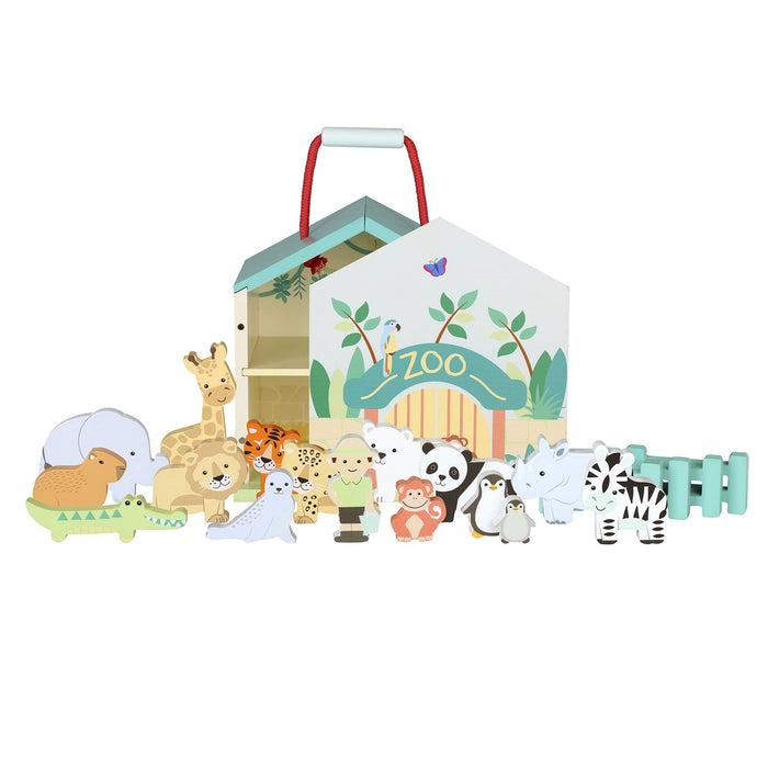 Orange Tree Toys Zoo Wooden Play Set