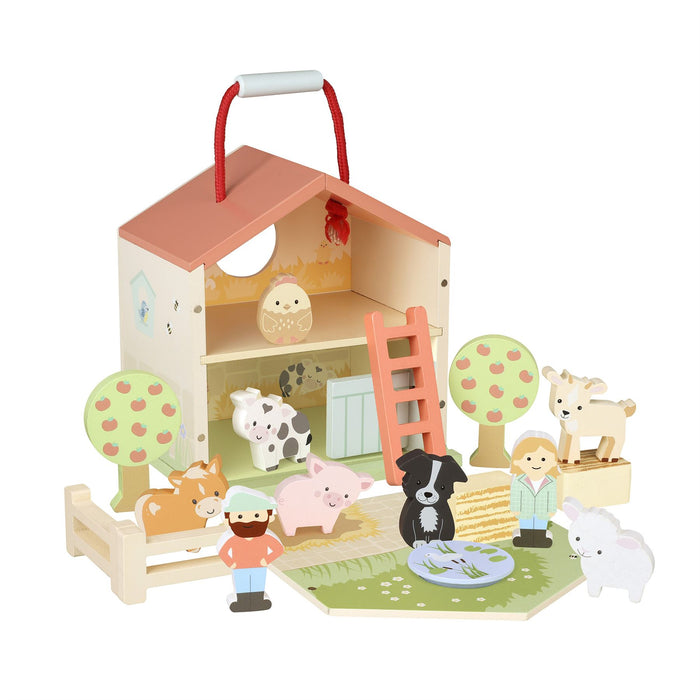 Orange Tree Toys Farmyard Wooden Play Set