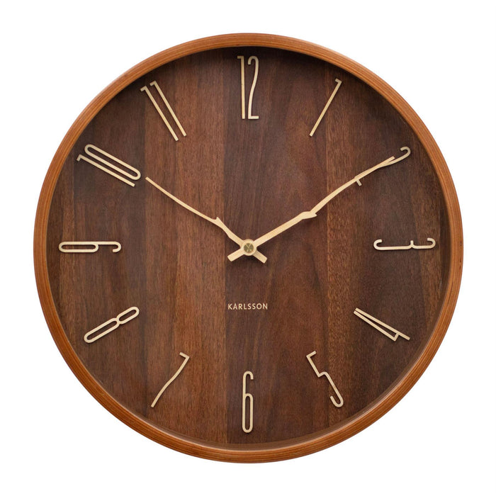 Karlsson Wooden Silent Wall Clock Rama