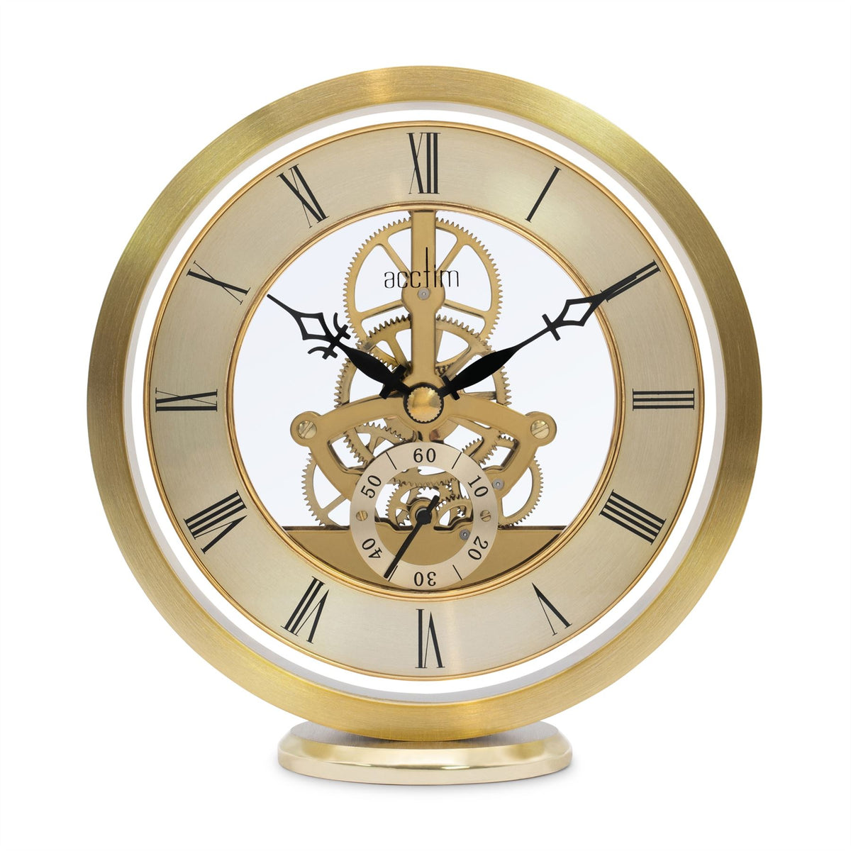 Acctim Millendon Skeleton Design Gold Mantel Clock — Aspen Of Hereford Ltd