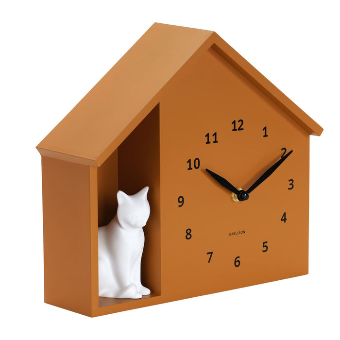 Karlsson Sitting Cat Meowing Wall Clock