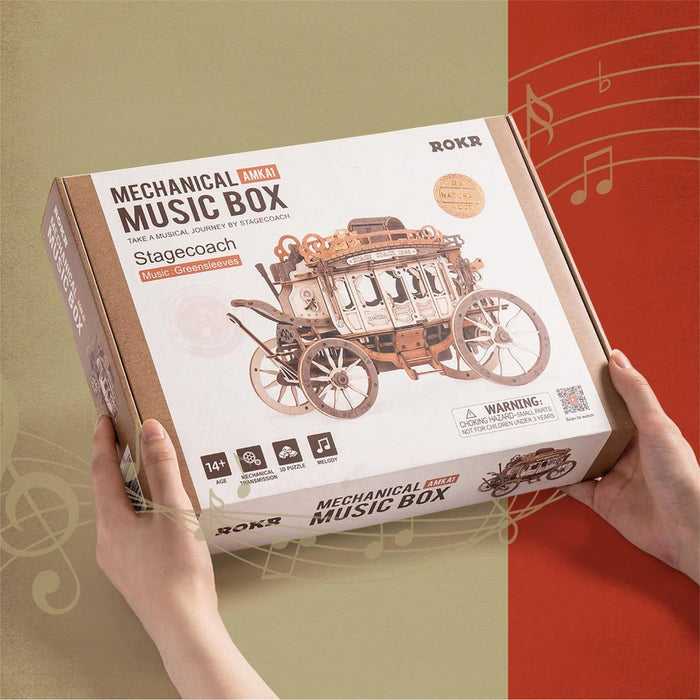 Robotime ROKR Stagecoach Mechanical Music Box Kit