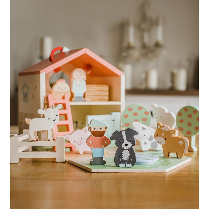 Orange Tree Toys Farmyard Wooden Play Set