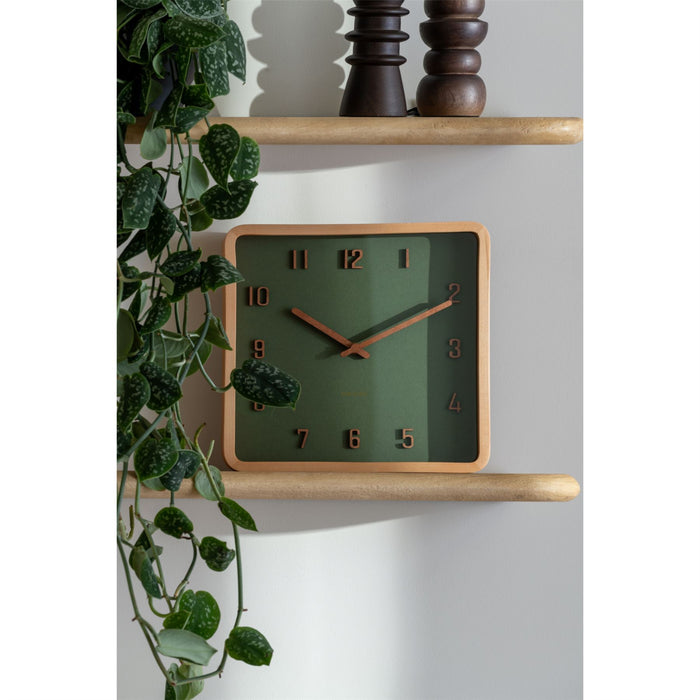 Karlsson Wooden Nervadura Square Wall Clock