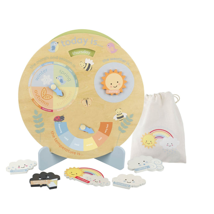 Orange Tree Toys Educational  Wooden Spring Garden Weather Clock