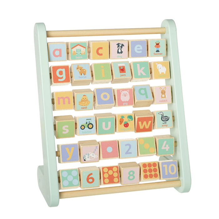 Orange Tree Toys Farmyard Alphabet Wooden Abacus