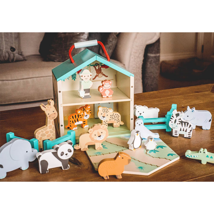 Orange Tree Toys Zoo Wooden Play Set