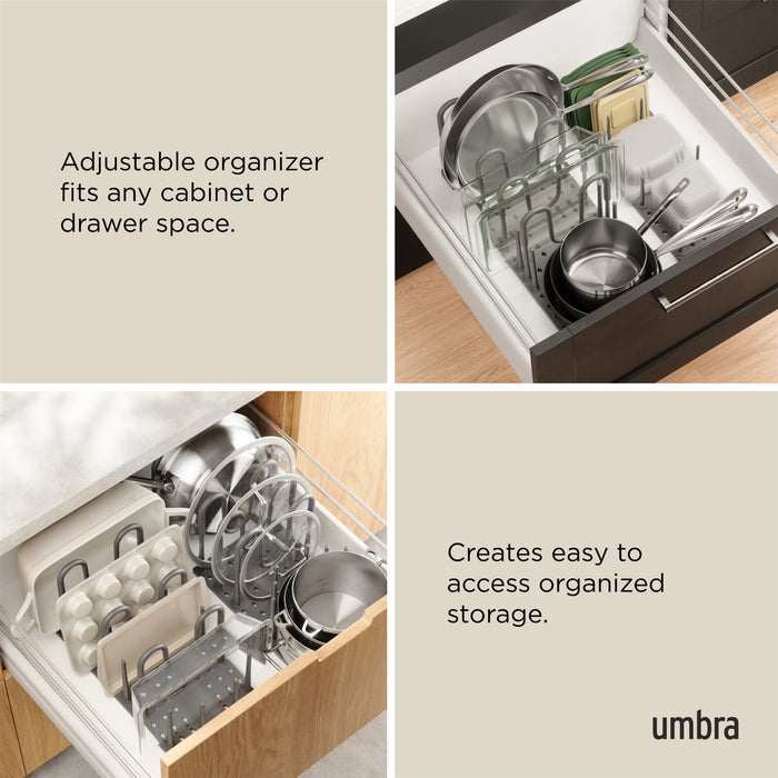 Umbra Peggy Cookware Kitchen Organiser Charcoal