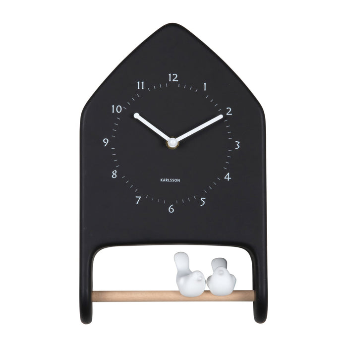 Karlsson Wall Clock Singing Love Birds