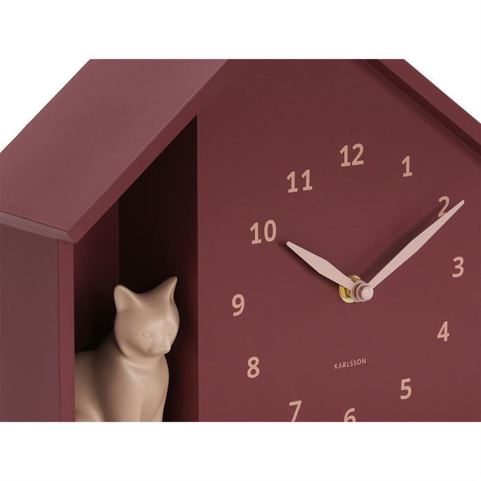 Karlsson Sitting Cat Meowing Wall Clock
