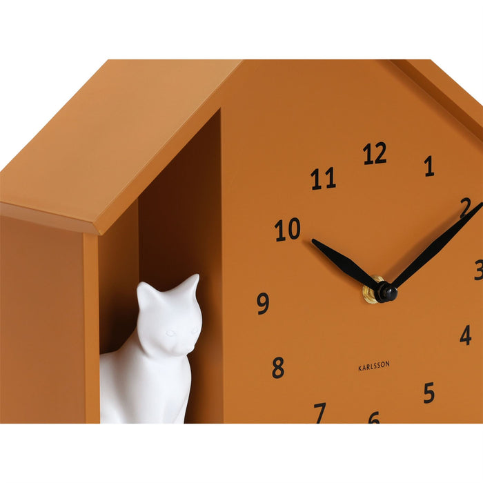 Karlsson Sitting Cat Meowing Wall Clock