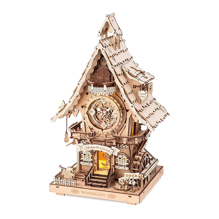 Rokr Cuckoo Clock (Plain Wood) 3D Puzzle Kit