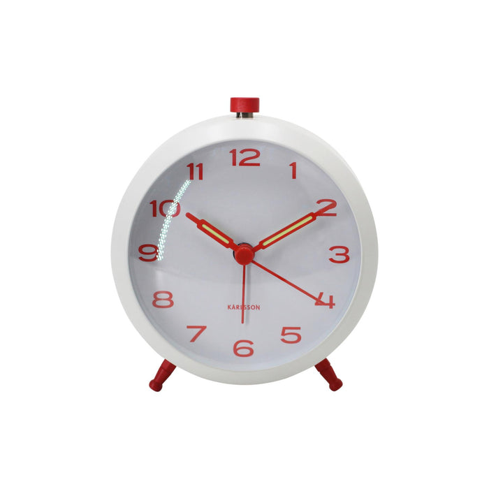 Karlsson Button Retro Analogue Alarm Clock