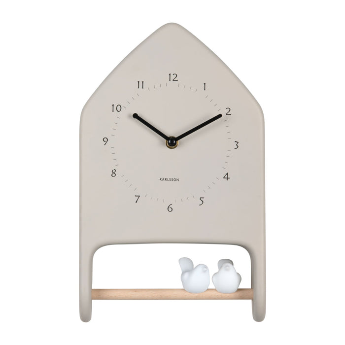 Karlsson Wall Clock Singing Love Birds