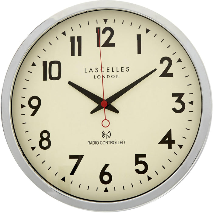 Lascelles Radio Controlled Chrome Wall Clock