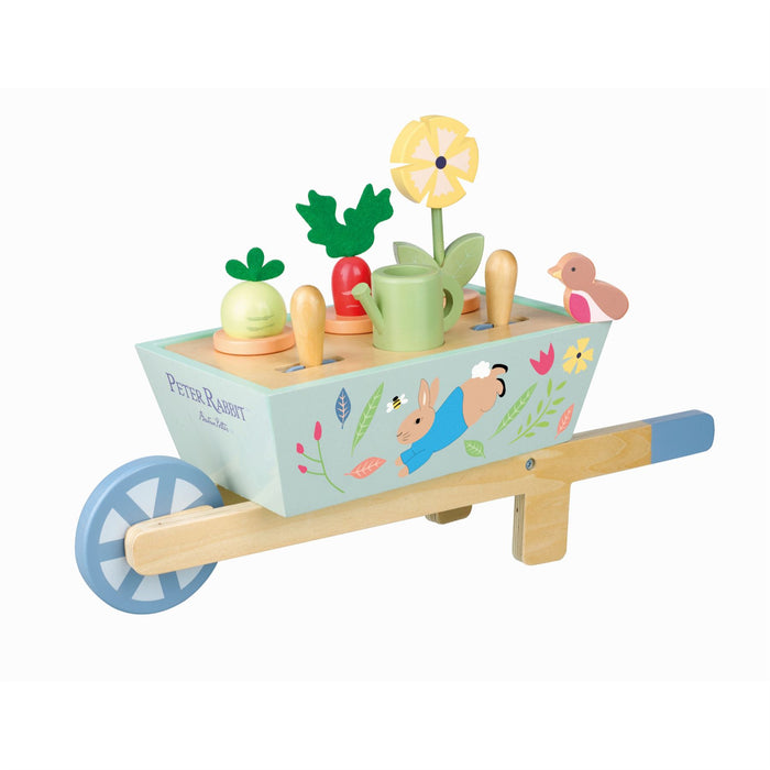 Orange Tree Toys Peter Rabbit Wooden Wheelbarrow Playset