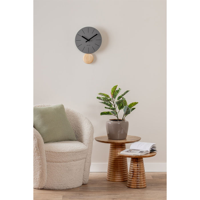 Karlsson Arlo Wooden  Pendulum 30cm Wall Clock