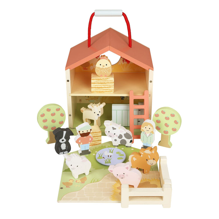 Orange Tree Toys Farmyard Wooden Play Set
