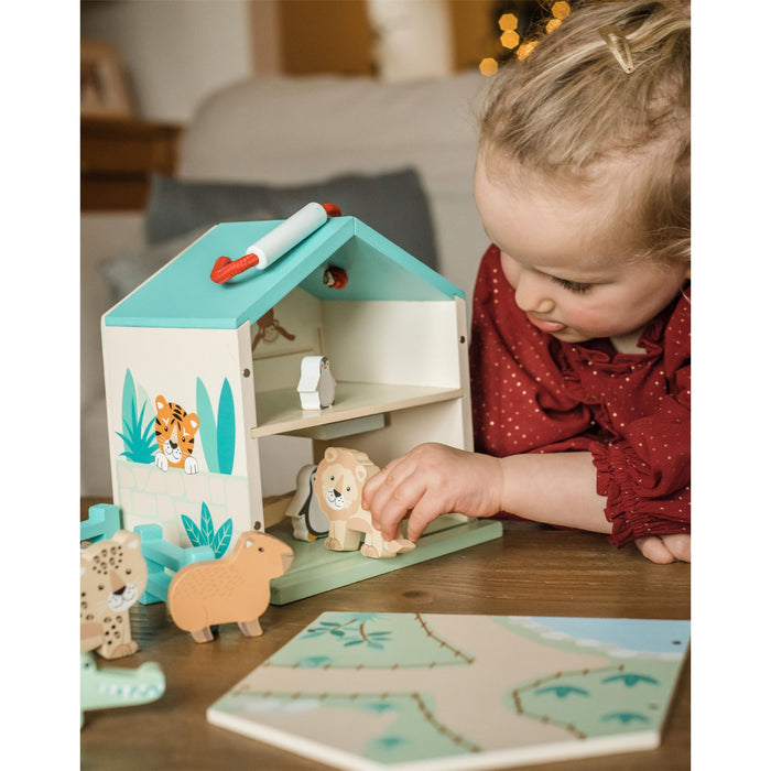 Orange Tree Toys Zoo Wooden Play Set