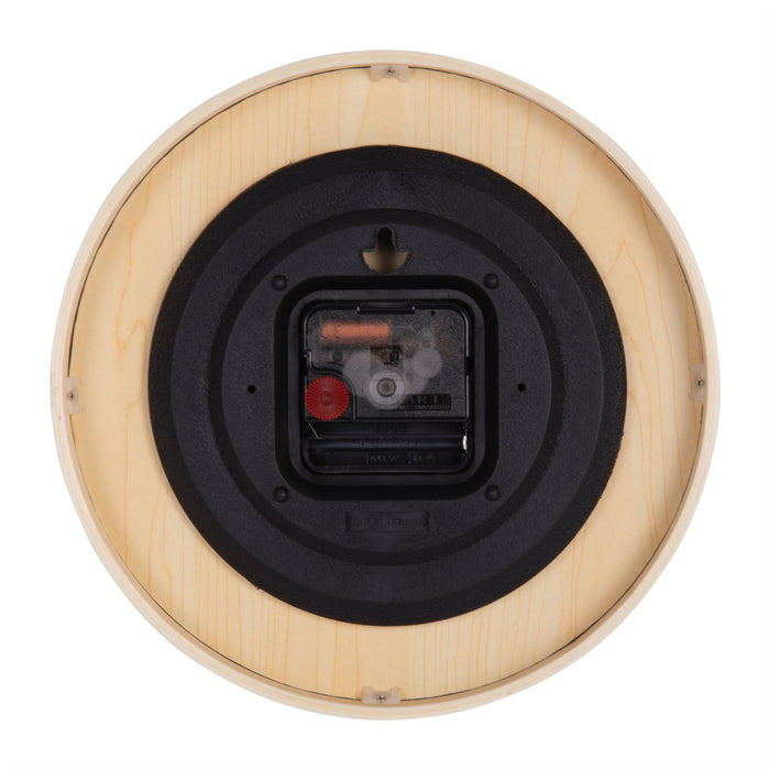 Karlsson Round Nervadura Wooden Wall Clock