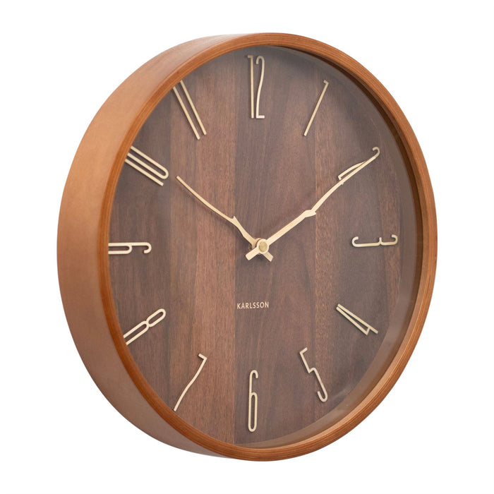 Karlsson Wooden Silent Wall Clock Rama