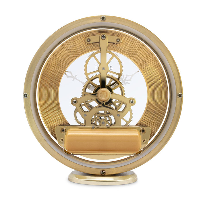 Acctim Millendon Skeleton Design Gold Mantel Clock