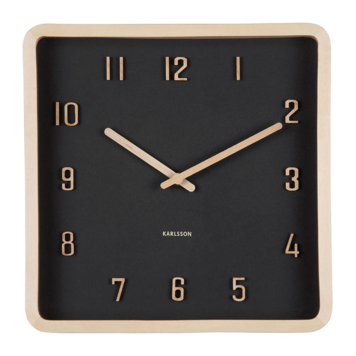 Karlsson Wooden Nervadura Square Wall Clock
