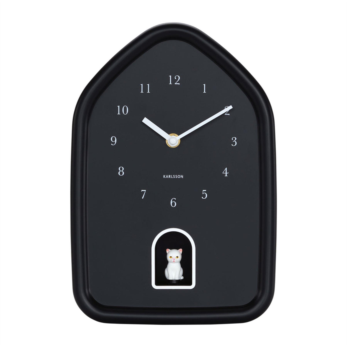 Karlsson Modern Kitty Meowing Wall Clock — Aspen Of Hereford Ltd