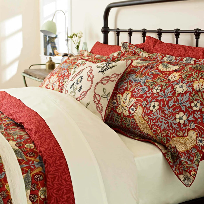 Morris & Co Strawberry Thief Duvet & Pillowcase Set