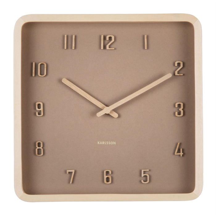 Karlsson Wooden Nervadura Square Wall Clock