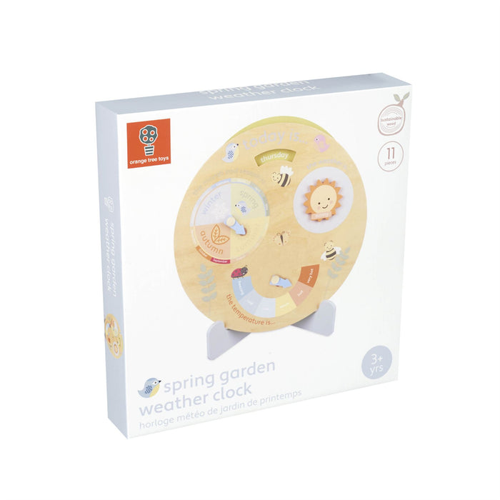 Orange Tree Toys Educational  Wooden Spring Garden Weather Clock