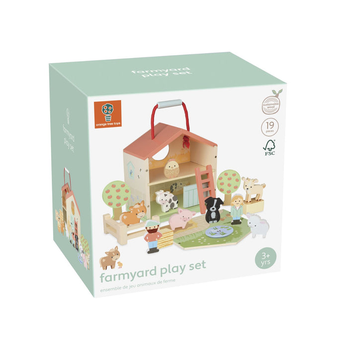 Orange Tree Toys Farmyard Wooden Play Set
