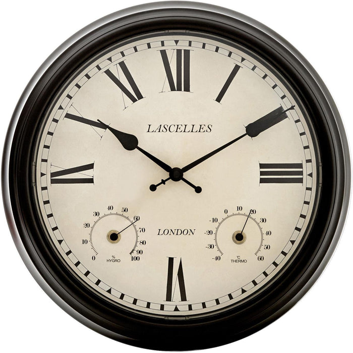 Lascelles Metal Outdoor Wall Clock