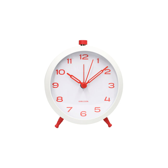 Karlsson Button Retro Analogue Alarm Clock