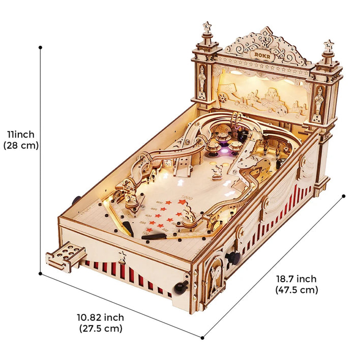 Robotime Rokr 3D Pinball Machine Wooden Model Kit