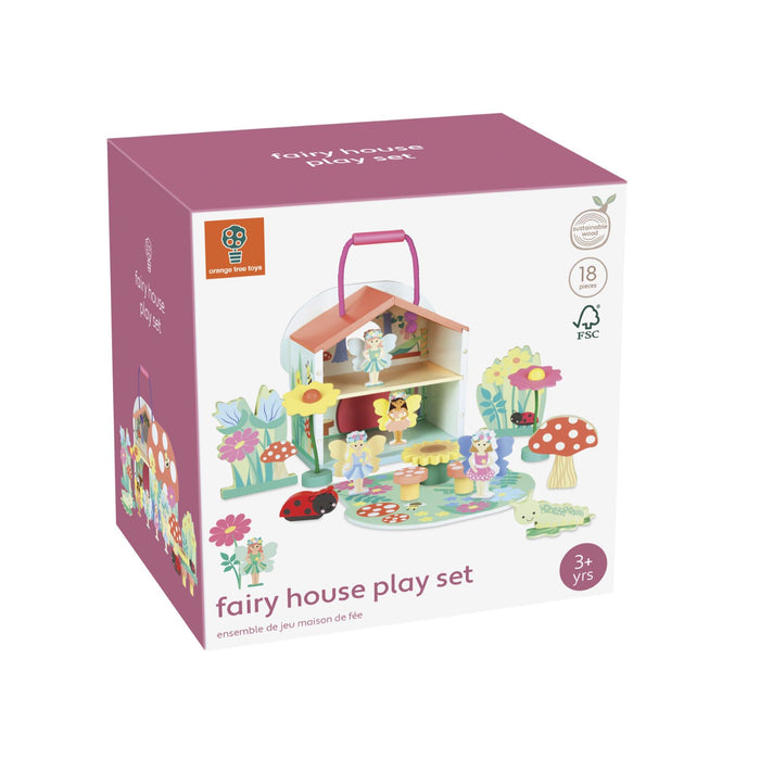 Orange Tree Toys Fairy House Wooden Play Set