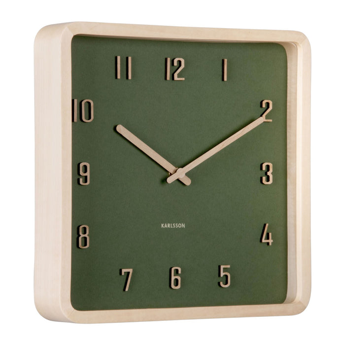 Karlsson Wooden Nervadura Square Wall Clock